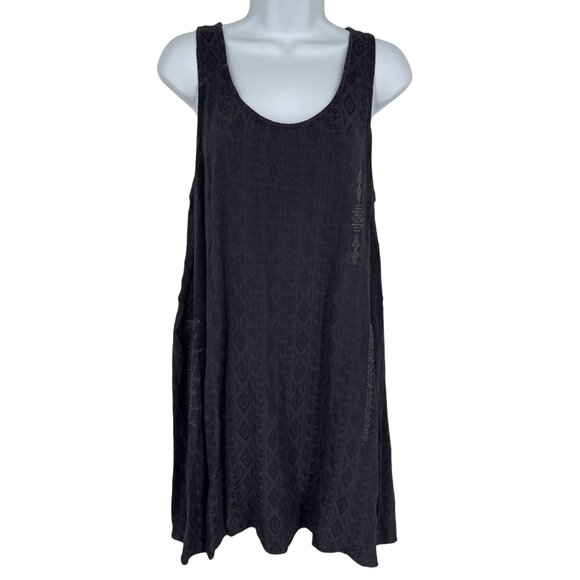 Hinge Sleeveless Scoop Neck Slip Dress With Subtle Pattern Detailing Size S - Picture 1 of 9